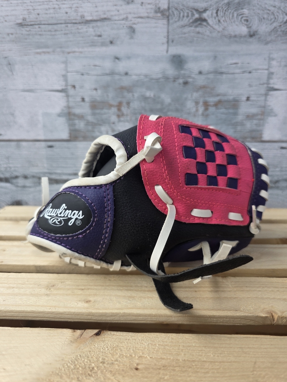 Rawlings PL85GL T-ball Glove Baseball Softball 8.5" Pink Black Kids